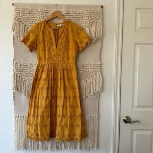 Madewell Scalloped Eyelet Midi Dress